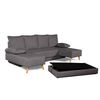 Sofa Chaise Longue Convertible En Cama Sigyn Gris Marengo 4 Plazas 260x153 Cm Tanuk