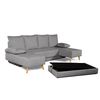 Sofa Chaise Longue Convertible En Cama Sigyn Gris Perla 4 Plazas 260x153 Cm Tanuk