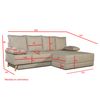 Sofa Chaise Longue Convertible En Cama Sigyn Crudo 4 Plazas 260x153 Cm Tanuk