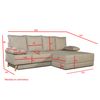 Sofa Chaise Longue Convertible En Cama Sigyn Caoba 4 Plazas 260x153 Cm Tanuk