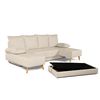 Sofa Chaise Longue Convertible En Cama Sigyn Beige 4 Plazas 260x153 Cm Tanuk