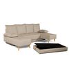 Sofa Chaise Longue Convertible En Cama Sigyn Mink 4 Plazas 260x153 Cm Tanuk