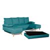 Sofa Chaise Longue Convertible En Cama Sigyn Esmeralda 4 Plazas 260x153 Cm Tanuk