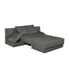 Sofa Chaise Longue Convertible En Cama Sigyn Negro 4 Plazas 260x153 Cm Tanuk