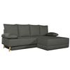 Sofa Chaise Longue Convertible En Cama Sigyn Negro 4 Plazas 260x153 Cm Tanuk