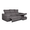 Sofa Chaise Longue Convertible En Cama Darg Derecha Gris Marengo 3 Plazas 235x148 Cm Tanuk