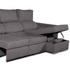Sofa Chaise Longue Convertible En Cama Darg Derecha Gris Marengo 3 Plazas 235x148 Cm Tanuk