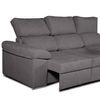 Sofa Chaise Longue Convertible En Cama Darg Derecha Gris Marengo 3 Plazas 235x148 Cm Tanuk