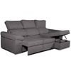 Sofa Chaise Longue Convertible En Cama Darg Derecha Gris Marengo 3 Plazas 235x148 Cm Tanuk