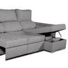 Sofa Chaise Longue Convertible En Cama Darg Derecha Gris Perla 3 Plazas 235x148 Cm Tanuk