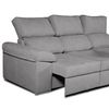 Sofa Chaise Longue Convertible En Cama Darg Derecha Gris Perla 3 Plazas 235x148 Cm Tanuk