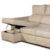 Sofa Chaise Longue Convertible En Cama Darg Izquierda Crudo 3 Plazas 235x148 Cm Tanuk