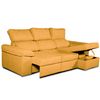 Sofa Chaise Longue Convertible En Cama Darg Derecha Mostaza 3 Plazas 235x148 Cm Tanuk