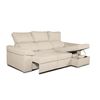 Sofa Chaise Longue Convertible En Cama Darg Derecha Beige 3 Plazas 235x148 Cm Tanuk