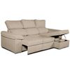 Sofa Chaise Longue Convertible En Cama Darg Derecha Mink 3 Plazas 235x148 Cm Tanuk