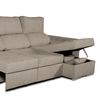Sofa Chaise Longue Convertible En Cama Darg Derecha Marron 3 Plazas 235x148 Cm Tanuk