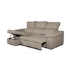 Sofa Chaise Longue Convertible En Cama Darg Izquierda Marron 3 Plazas 235x148 Cm Tanuk