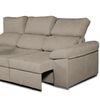 Sofa Chaise Longue Convertible En Cama Darg Izquierda Marron 3 Plazas 235x148 Cm Tanuk