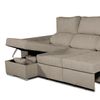 Sofa Chaise Longue Convertible En Cama Darg Izquierda Marron 3 Plazas 235x148 Cm Tanuk