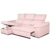 Sofa Chaise Longue Convertible En Cama Darg Izquierda Salmon 3 Plazas 235x148 Cm Tanuk