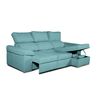 Sofa Chaise Longue Convertible En Cama Darg Derecha Turquesa 3 Plazas 235x148 Cm Tanuk