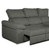 Sofa Chaise Longue Convertible En Cama Darg Derecha Negro 3 Plazas 235x148 Cm Tanuk