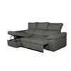 Sofa Chaise Longue Convertible En Cama Darg Izquierda Negro 3 Plazas 235x148 Cm Tanuk