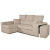 Sofa Chaiselongue Frigg Izquierda Mink 230x145 Cm Con Sistema De Limpieza Acualine Tanuk