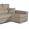 Sofa Chaiselongue Frigg Derecha Marron 230x145 Cm Con Tejido Con Sistema Acualine Tanuk