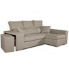 Sofa Chaiselongue Frigg Derecha Marron 230x145 Cm Con Tejido Con Sistema Acualine Tanuk