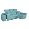 Sofa Chaiselongue Frigg Derecha Turquesa 230x145 Cm Con Tejido Con Sistema Acualine Tanuk