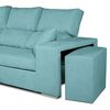 Sofa Chaiselongue Frigg Izquierda Turquesa 230x145 Cm Con Sistema De Limpieza Acualine Tanuk