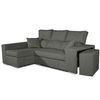 Sofa Chaiselongue Frigg Izquierda Negro 230x145 Cm Con Sistema De Limpieza Acualine Tanuk