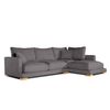 Sofa Chaise Longue Sjorn Derecha Gris Marengo Tejido Con Sistema Acualine 4 Plazas 270x191 Cm Tanuk