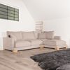 Sofa Chaise Longue Sjorn Derecha Caoba Tejido Con Sistema Acualine 4 Plazas 270x191 Cm Tanuk