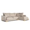 Sofa Chaise Longue Sjorn Derecha Beige Tejido Con Sistema Acualine 4 Plazas 270x191 Cm Tanuk