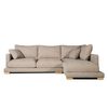 Sofa Chaise Longue Sjorn Derecha Beige Tejido Con Sistema Acualine 4 Plazas 270x191 Cm Tanuk