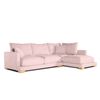 Sofa Chaise Longue Sjorn Derecha Salmon Tejido Con Sistema Acualine 4 Plazas 270x191 Cm Tanuk