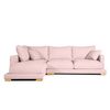 Sofa Chaise Longue Sjorn Izquierda Salmon Tejido Con Sistema Acualine 4 Plazas 270x191 Cm Tanuk