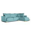 Sofa Chaise Longue Sjorn Derecha Turquesa Tejido Con Sistema Acualine 4 Plazas 270x191 Cm Tanuk