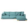 Sofa Chaise Longue Sjorn Derecha Turquesa Tejido Con Sistema Acualine 4 Plazas 270x191 Cm Tanuk