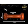 Juego De 2 Mancuernas Antideslizantes De Vinilo, De 1 Kg Pesa Bsfit