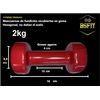 Juego De 2 Mancuernas Antideslizantes De Vinilo, De 2 Kg Pesa Bsfit