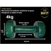 Juego De 2 Mancuernas Antideslizantes De Vinilo, De 4 Kg Pesa Bsfit