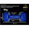 Juego De 2 Mancuernas Antideslizantes De Vinilo, De 8 Kg Pesa Bsfit