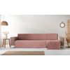 Funda Sofá Chaise Longue 200cm Derecha Acolchado Algodón Transpirable (hasta 230cm De Ancho), Teja