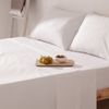 Juego De Sábanas 100% Algodón Suave Cama 105 Cm Color Blanco