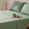 Juego De Sábanas 100% Algodón Suave Cama 120 Cm Color Agua Marina