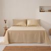 Juego De Sábanas 100% Algodón Suave Cama 180 Cm Color Beige