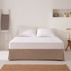 Cubre Canapé Liso Alto 30cm Algodón Poliéster Ancho Cama 120cm Beige